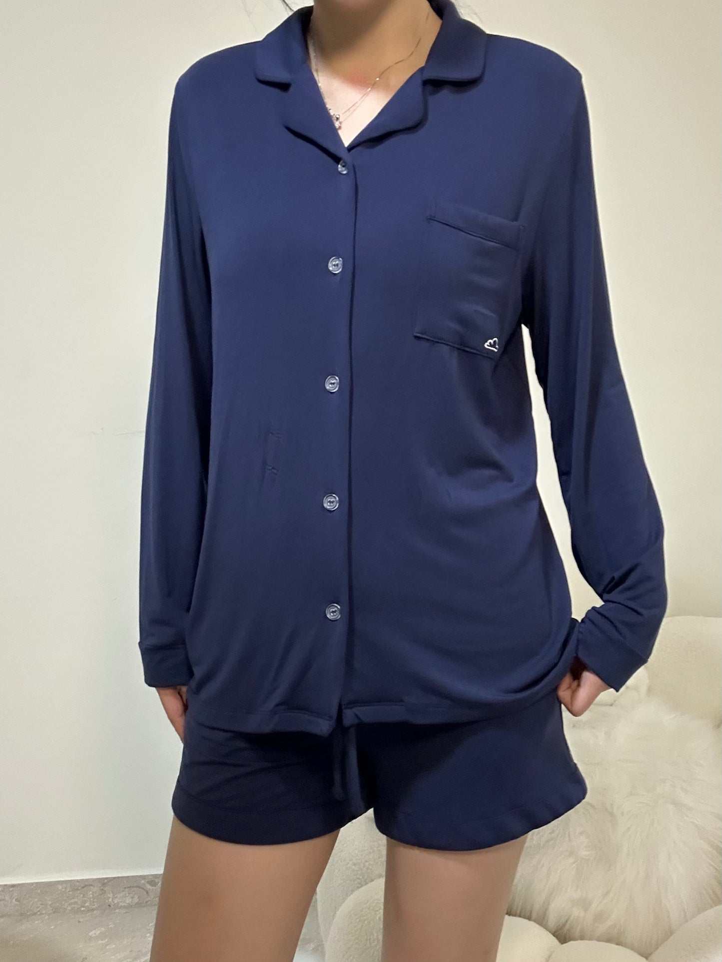 tencel long short pjs set