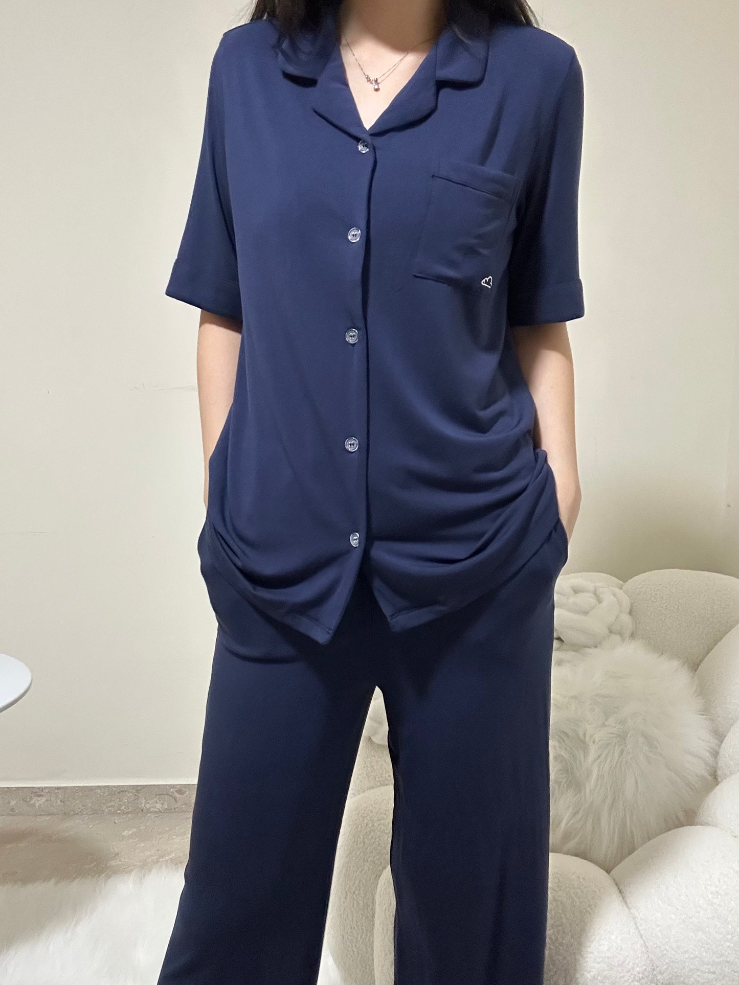 tencel short long pjs set